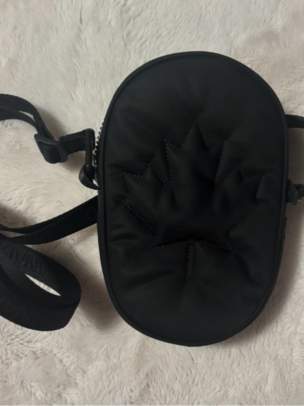 lululemon athletica Black Quilted Maple Leaf Crossbody Bag